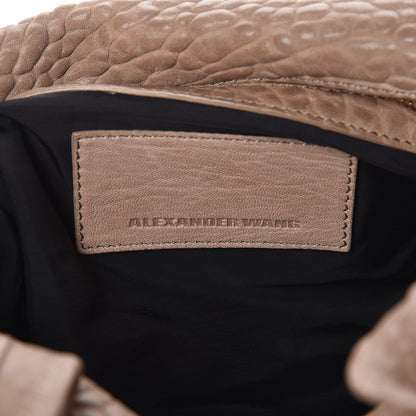 Alexander Wang Pebbled Lambskin Rocco Latte Rose Gold Hardware 7 of 16