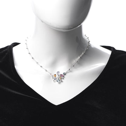 Cartier 18K White Gold Diamond Chalcedony Tourmaline Iolite Aquamarine Garnet Meli Melo Necklace 2 of 5