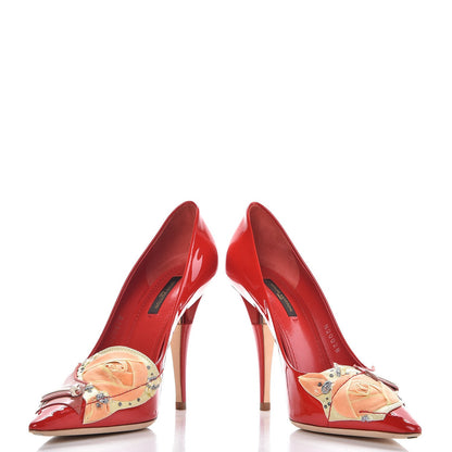 Louis Vuitton Patent French Riviera Pumps 39 Red 6 of 11