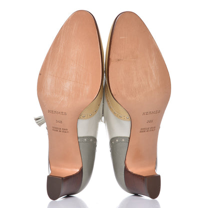 Hermes Lambskin Brogues Lace Up Oxford 36.5 7 of 11