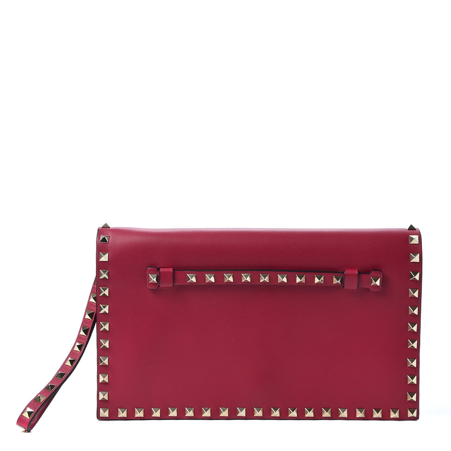 Nappa Rockstud Wristlet Clutch Cyclamin