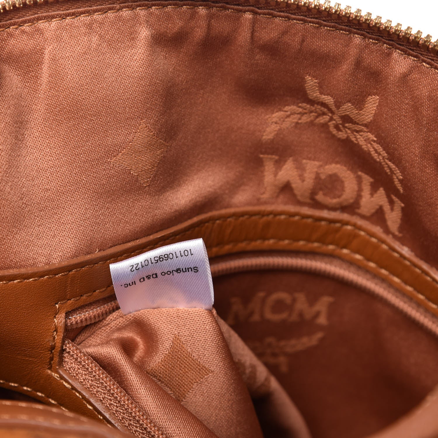 MCM Visetos Satchel Cognac 9 of 11