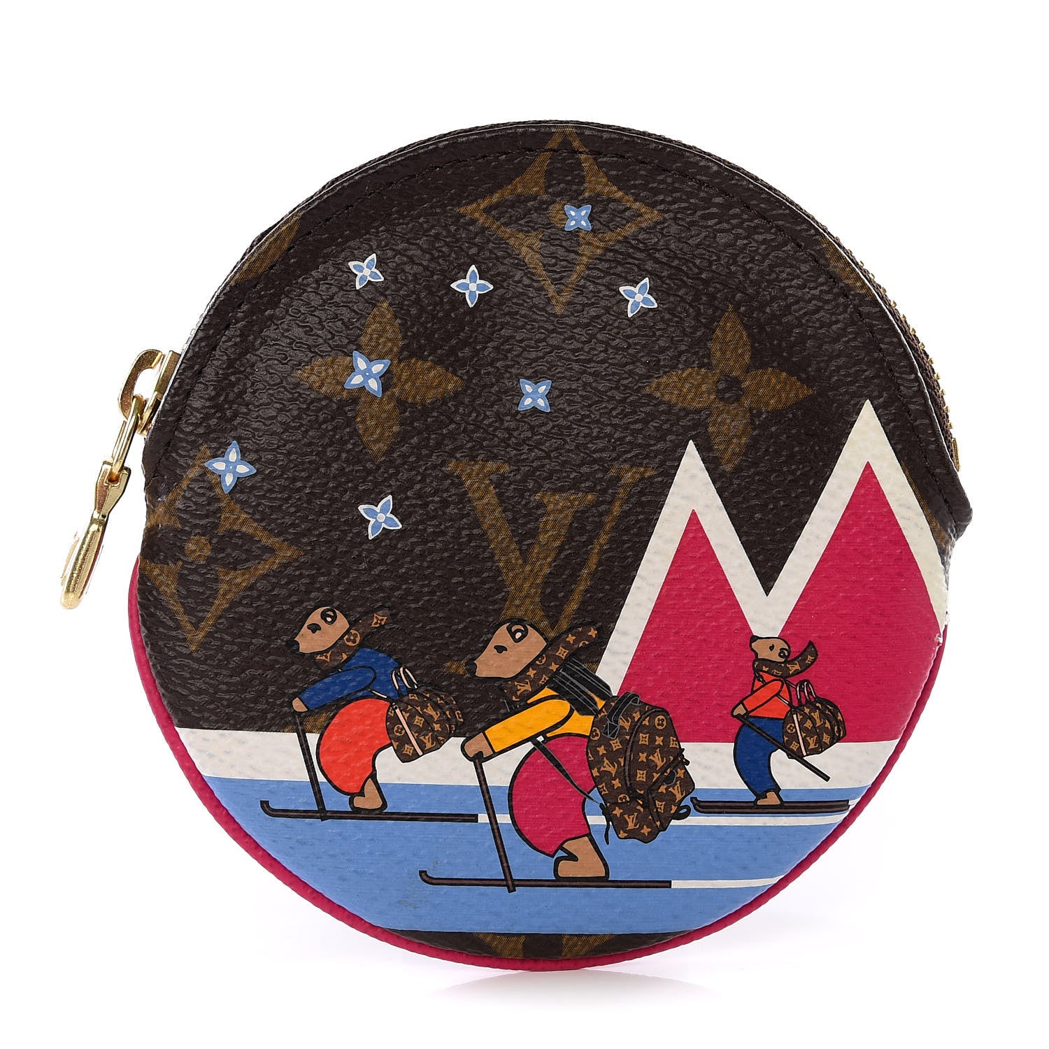 Louis Vuitton Monogram 2018 Christmas Animation Round Coin Purse 1 of 5
