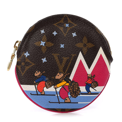 Louis Vuitton Monogram 2018 Christmas Animation Round Coin Purse 1 of 5