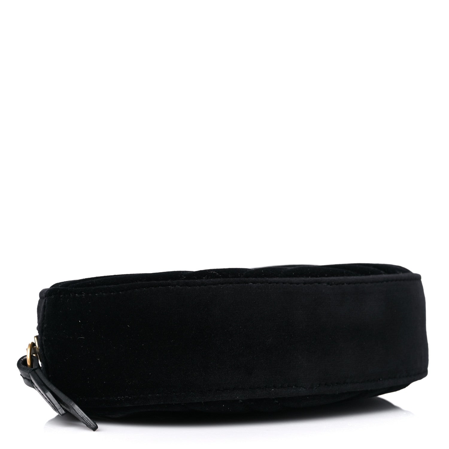 Gucci Velvet Matelasse GG Marmont Belt Bag 85 34 Black 4 of 10