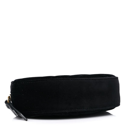 Gucci Velvet Matelasse GG Marmont Belt Bag 85 34 Black 4 of 10