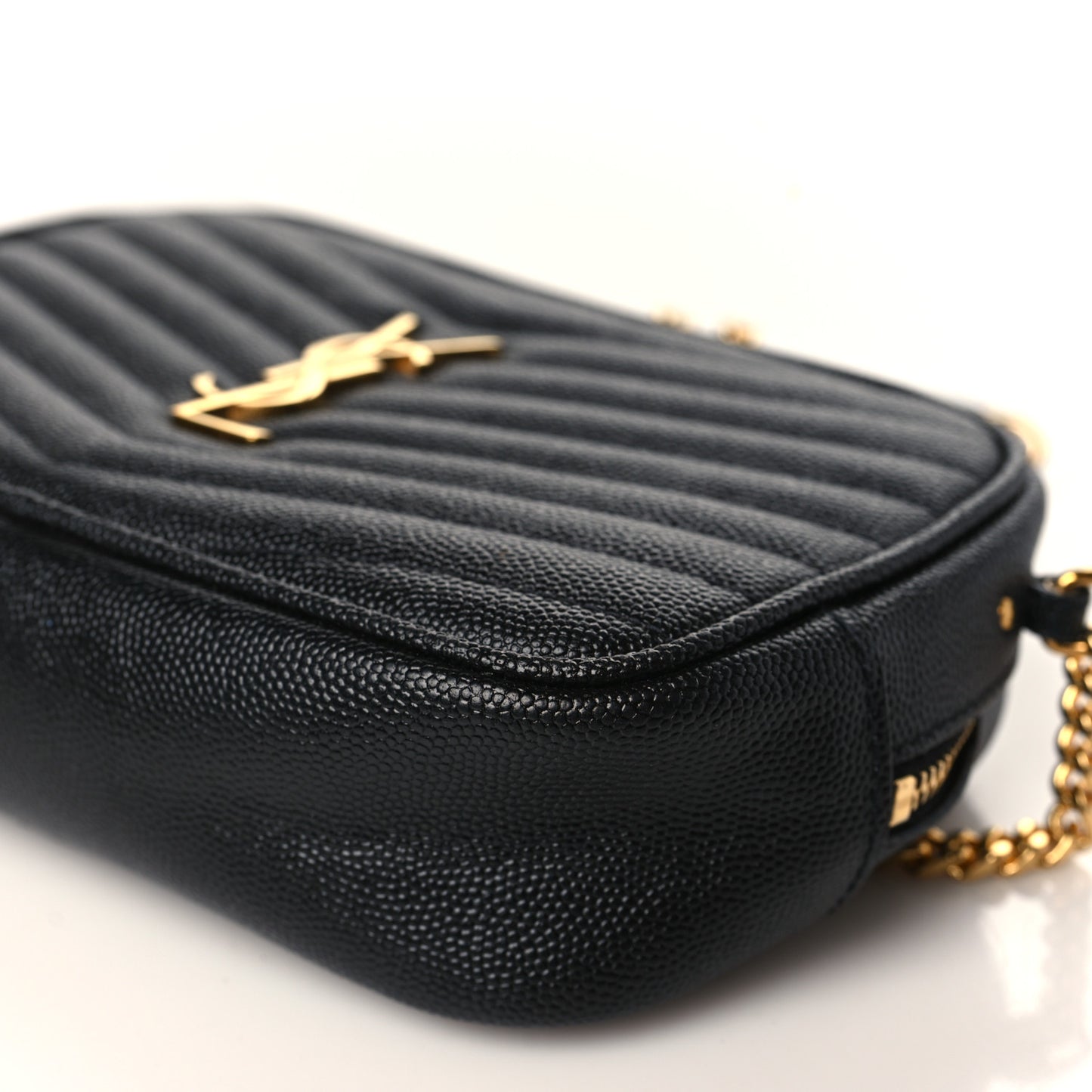 Grain De Poudre Matelasse Monogram Mini Lou Camera Bag Black