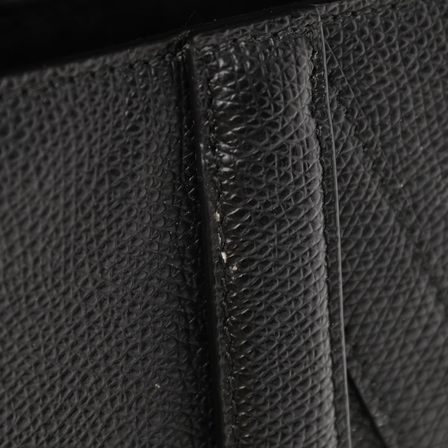Grained Calfskin Mini Saddle Bag Black
