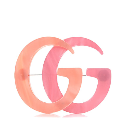 Gucci Resin Double G Brooch Pink 1 of 5
