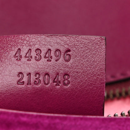 Gucci Velvet Matelasse Medium GG Marmont Shoulder Bag Fuchsia Violet Cyclamen 7 of 11