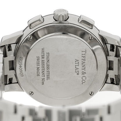 Tiffany Stainless Steel Diamond Bezel 36mm Atlas Dome Chronograph Quartz Watch 4 of 4