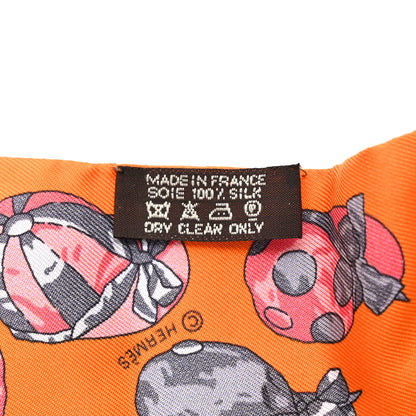 Hermes Silk Jockey Twilly Gris Perle Orange Vert 4 of 5