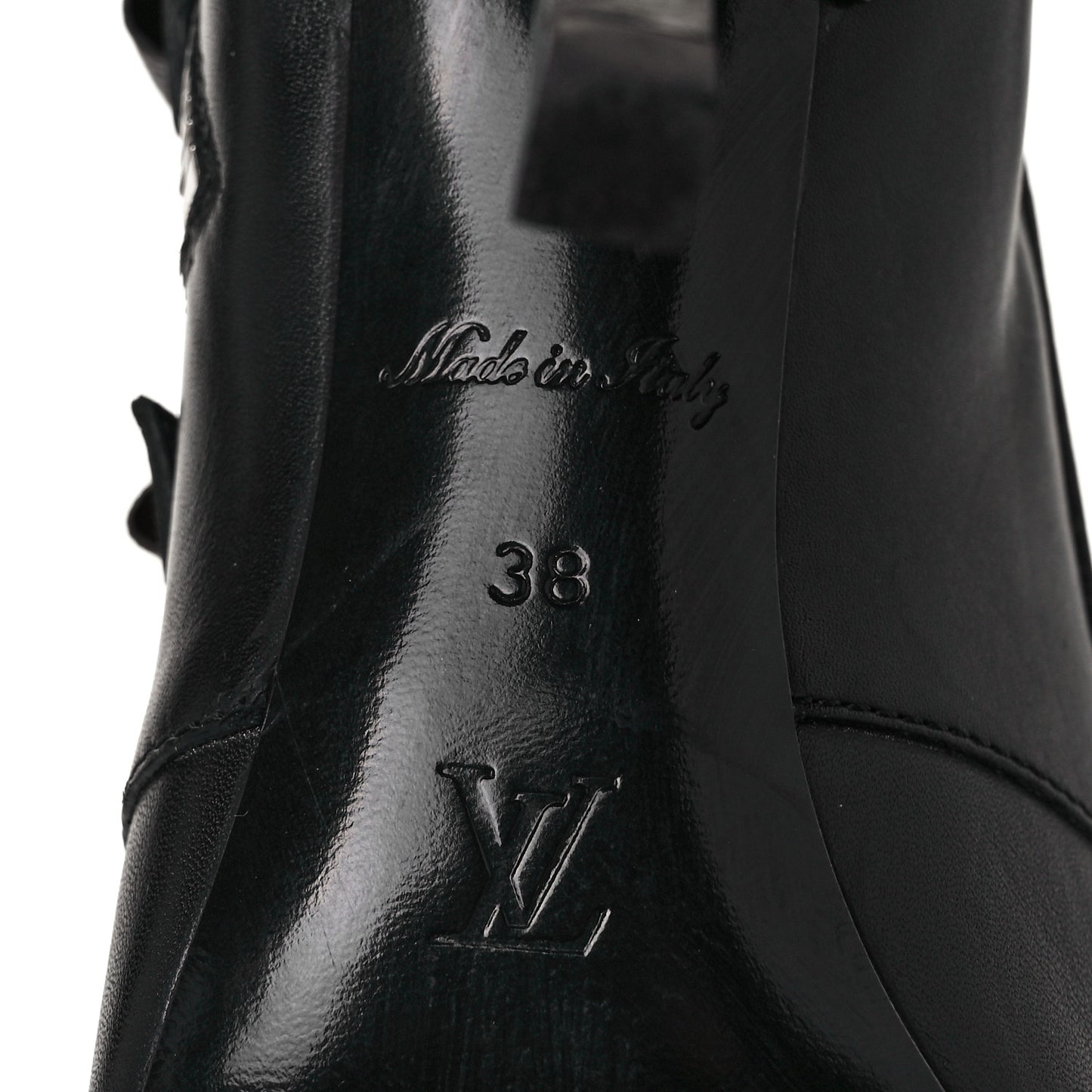 Calfskin Monogram Janet Ankle Boots 38 Black