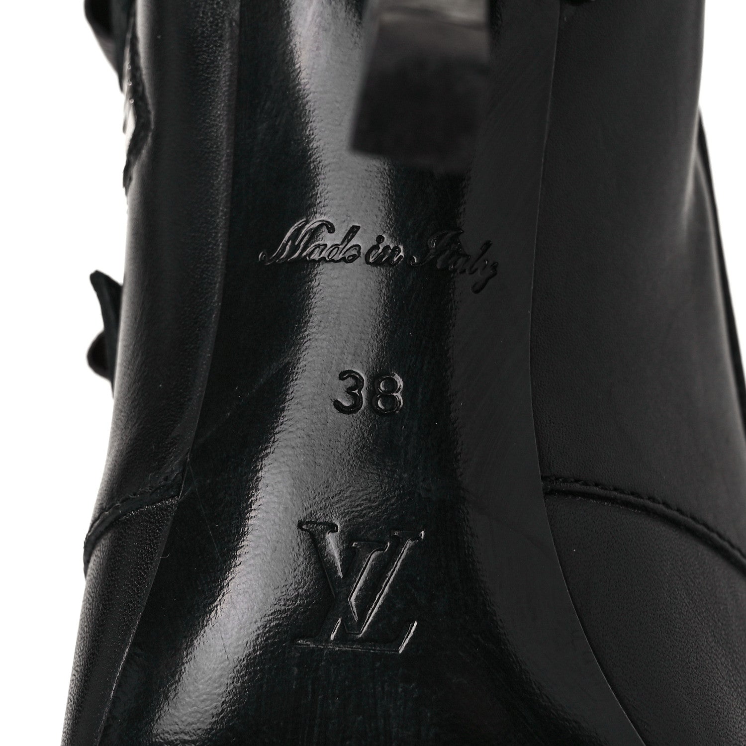 Louis Vuitton Calfskin Monogram Janet Ankle Boots 38 Black 6 of 6