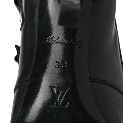 Louis Vuitton Calfskin Monogram Janet Ankle Boots 38 Black 6 of 6
