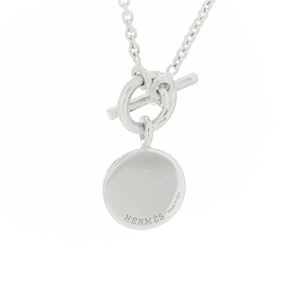 Hermes Sterling Silver Amulettes Ex-Libris Pendant Necklace 4 of 5