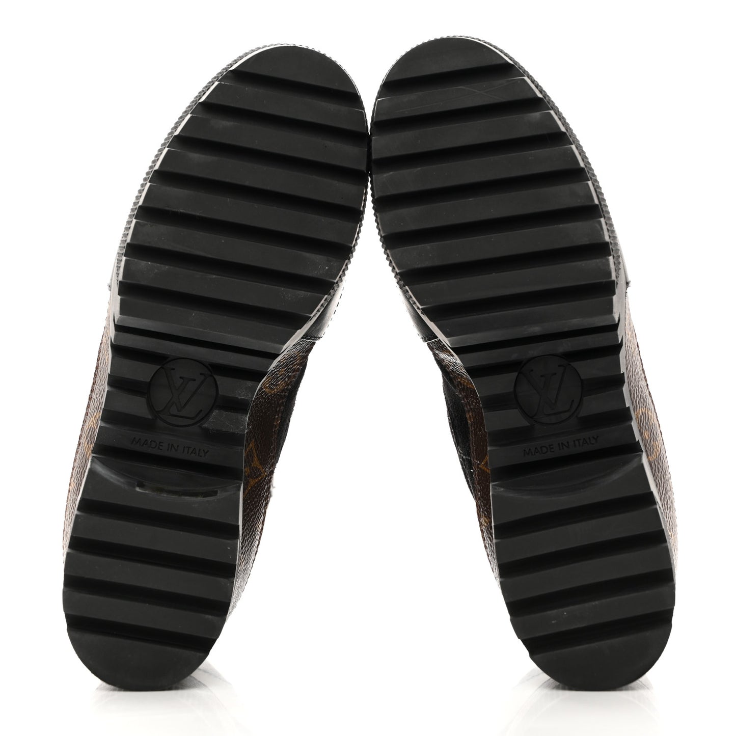 Suede Calfskin Monogram Laureate Platform Desert Boots 36 Black