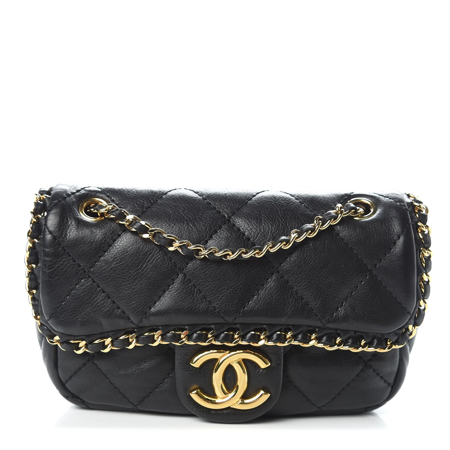 Chanel Calfskin Mini Chain Me Flap Black 1 of 12