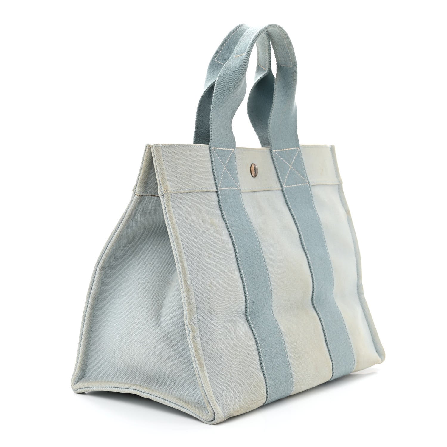 Hermes Canvas Bora Bora Tote PM Eucalyptus 4 of 16