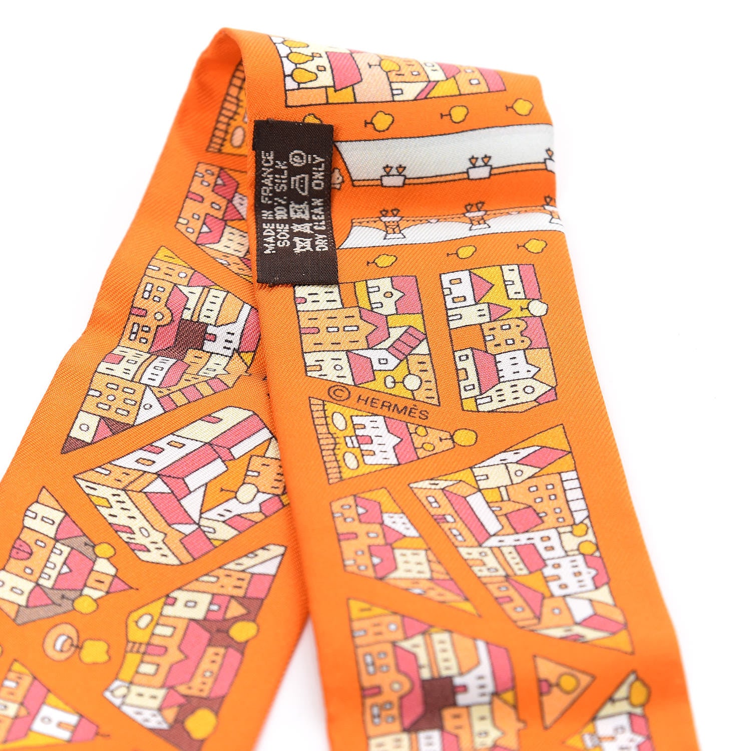 Hermes Silk Rive Droite Rive Gauche Twilly 4 of 4