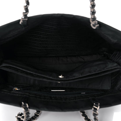 Prada Tessuto Nylon Chain Tote Black 4 of 11