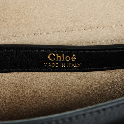 Chloe Calfskin Braided Small Hudson Shoulder Bag Black 6 of 8