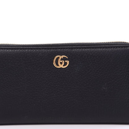Gucci Dollar Calfskin GG Marmont Zip Around Wallet Black 8 of 9
