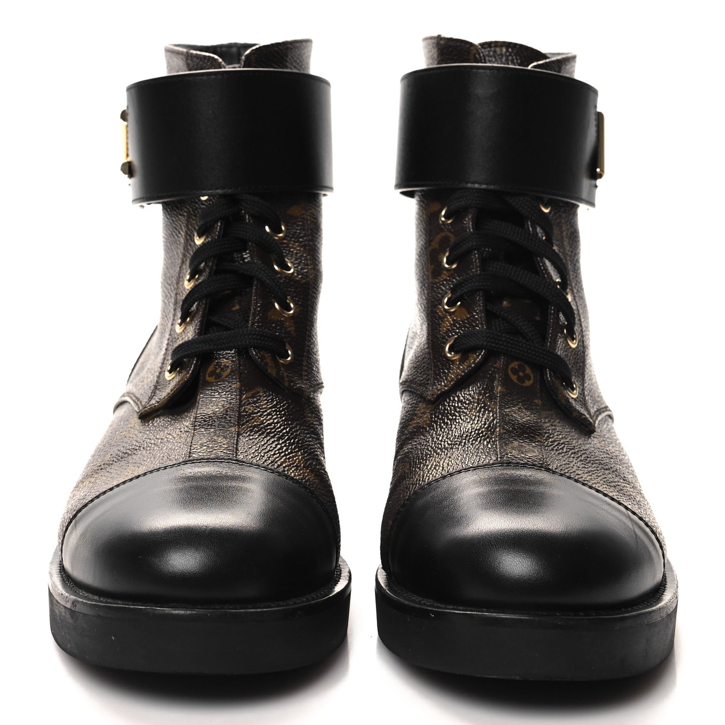 Calfskin Monogram Wonderland Flat Ranger Boots 40 Black