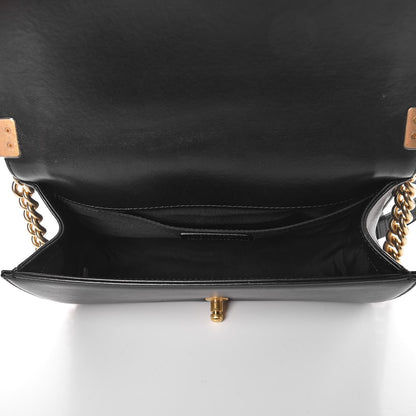 Chanel Fabric Chevron Braided Medium Boy Flap Black White 5 of 7