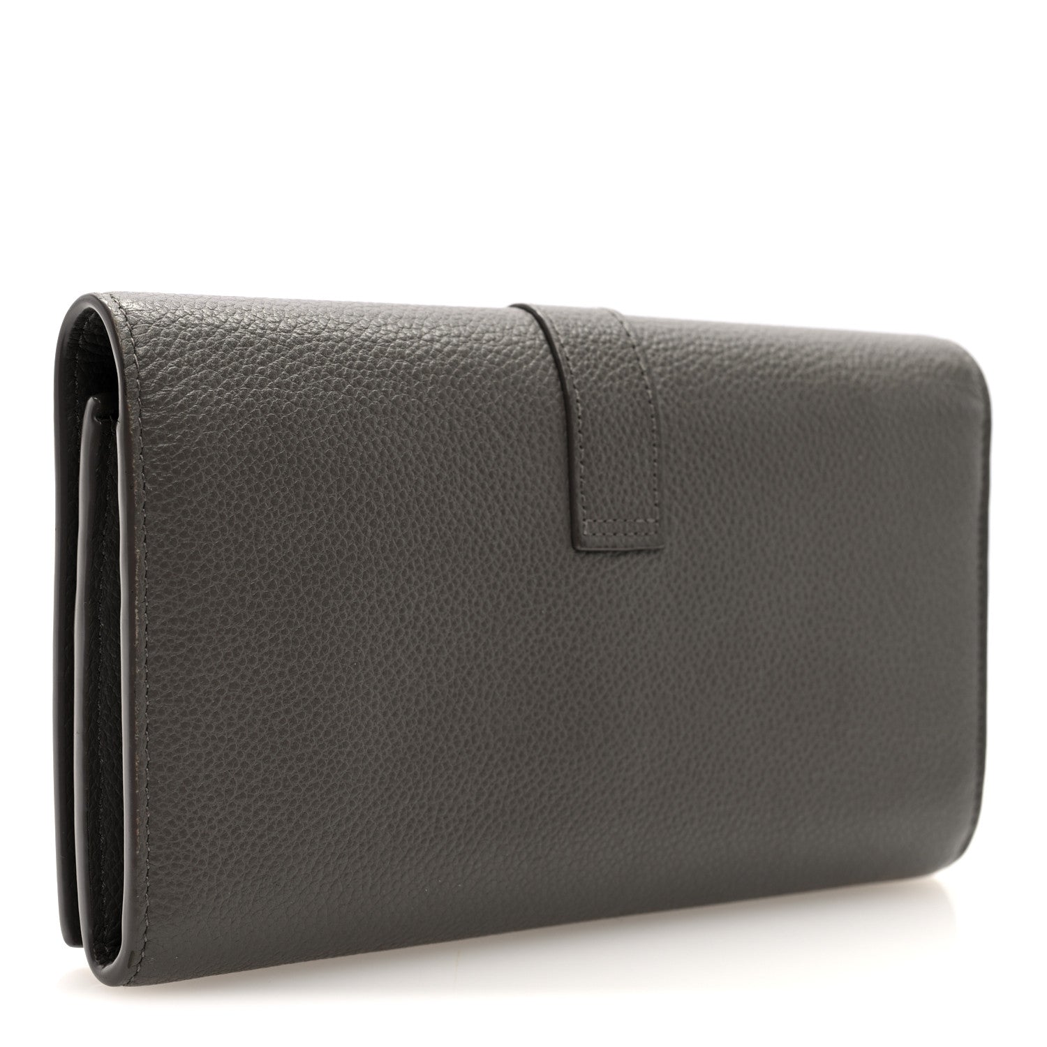 Saint Laurent Grained Calfskin Monogram Large Flap Wallet Earth 3 of 7