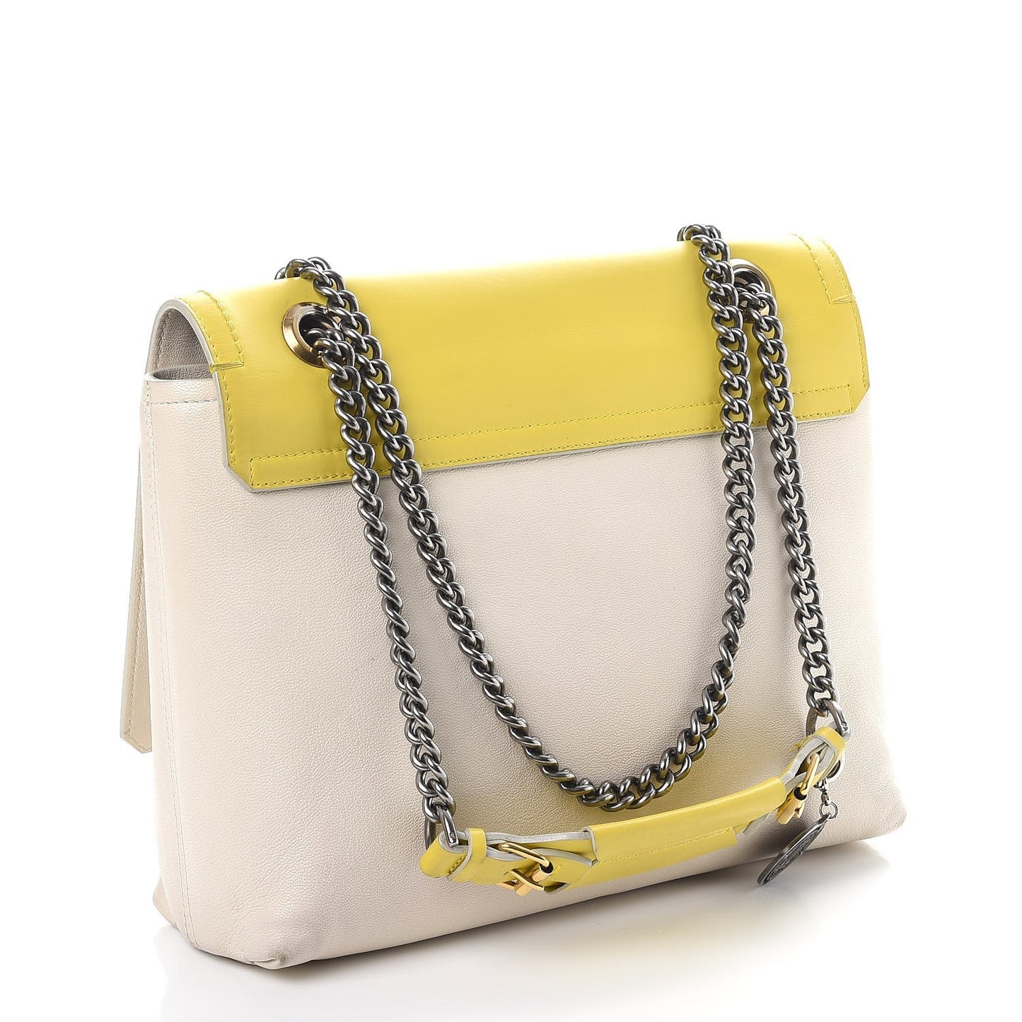 Goatskin Happy Edgy Medium Jaune White