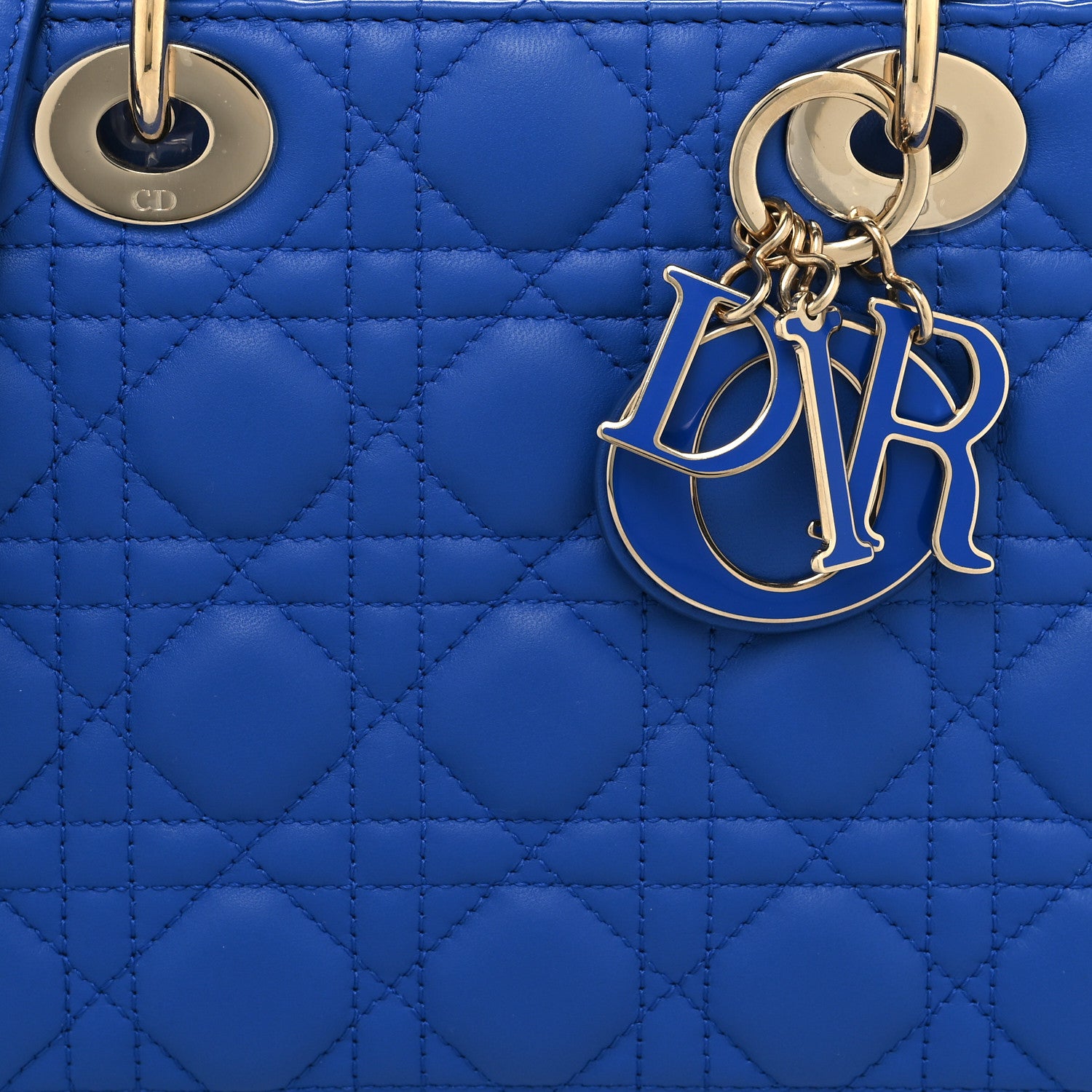 Christian Dior Lambskin Cannage Small My ABCDior Lady Dior Blue 8 of 12