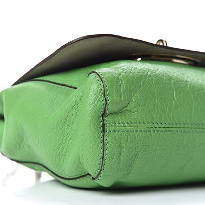 Mulberry Glossy Goatskin Small Lily Flap Grass Green 5 of 10