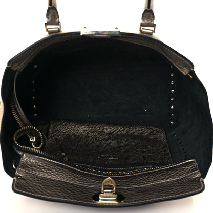 Valentino Garavani Metallic Grained Calfskin Rockstud Double Handle Tote Sasso 5 of 14