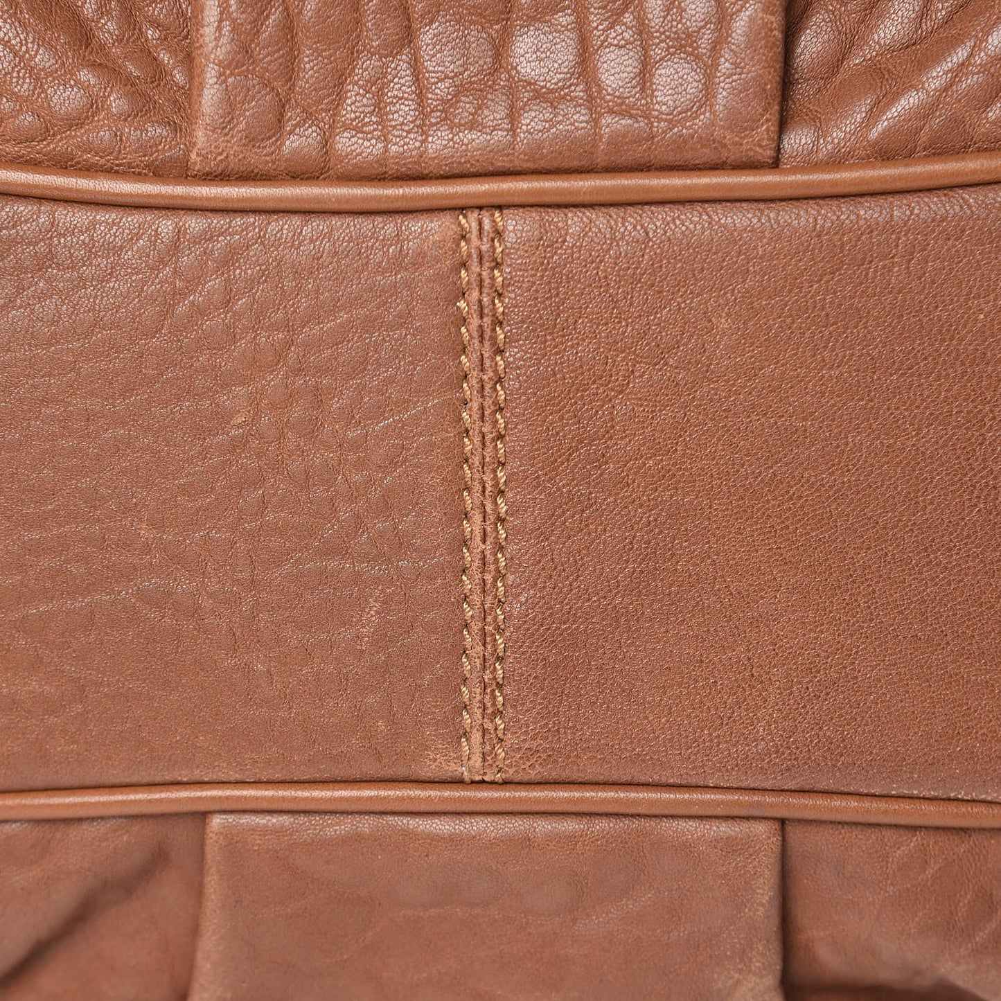 Crinkled Lambskin Mia Shoulder Flap Camel