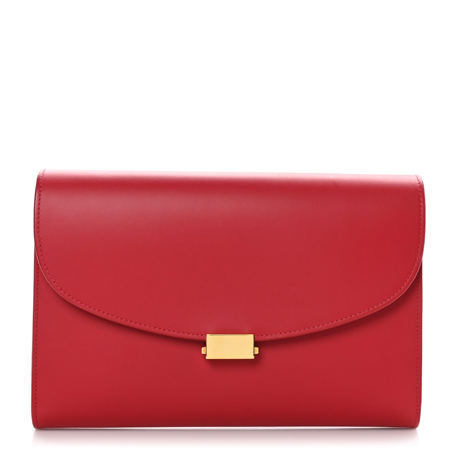 Calfskin Envelope Flat Clutch Flamma