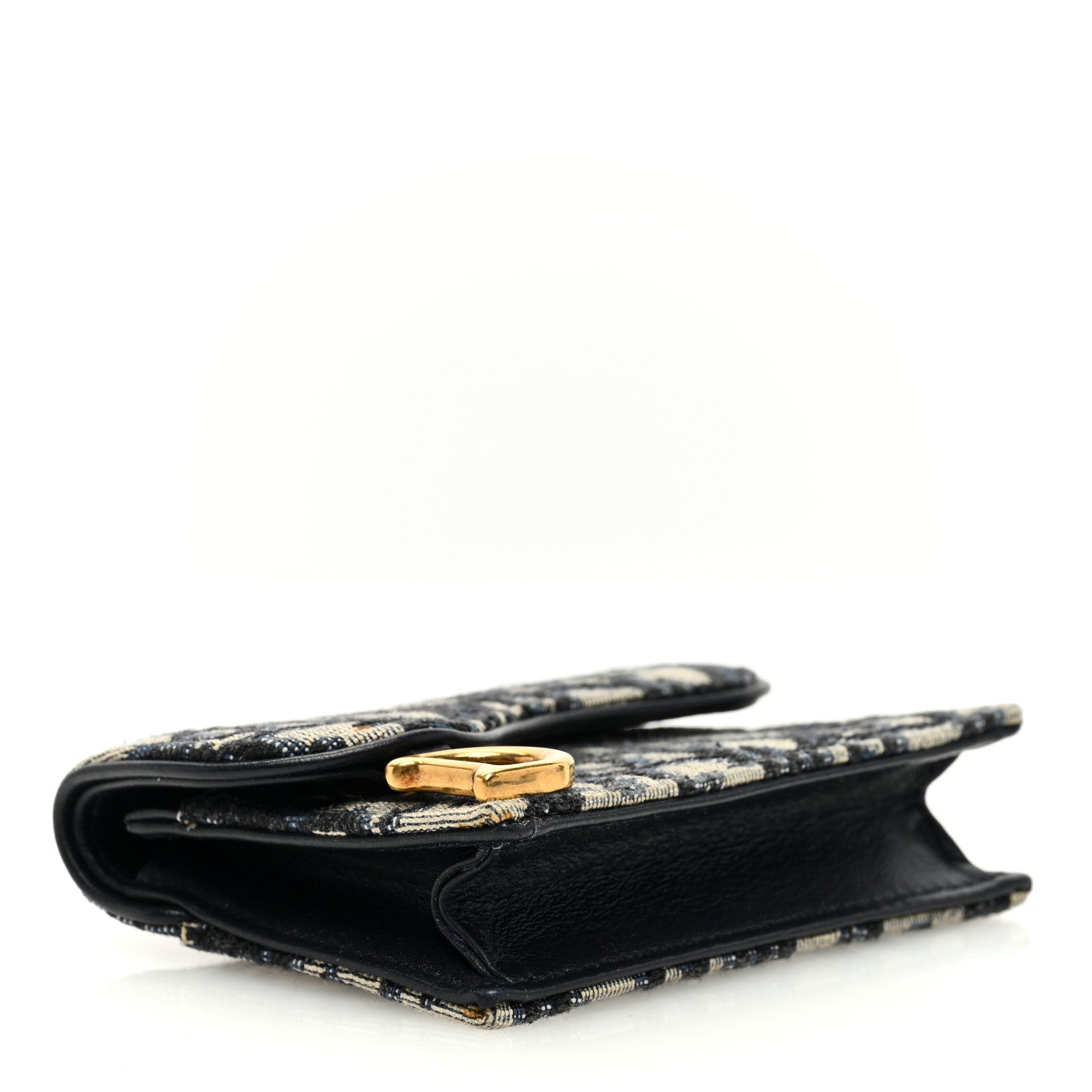 Christian Dior Oblique Saddle Card Holder Blue 4 of 6