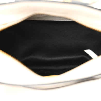 Miu Miu Goatskin Madras Fiocco Small Bow Top Handle Tote White 5 of 17