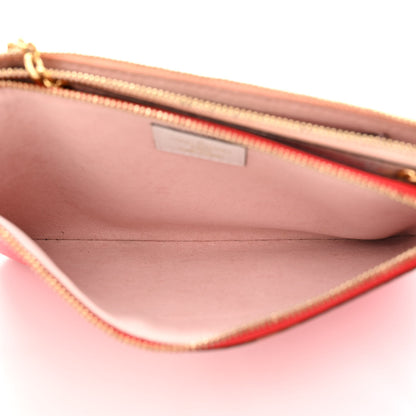 Louis Vuitton Monogram Giant Double Zip Pochette Rouge 5 of 14