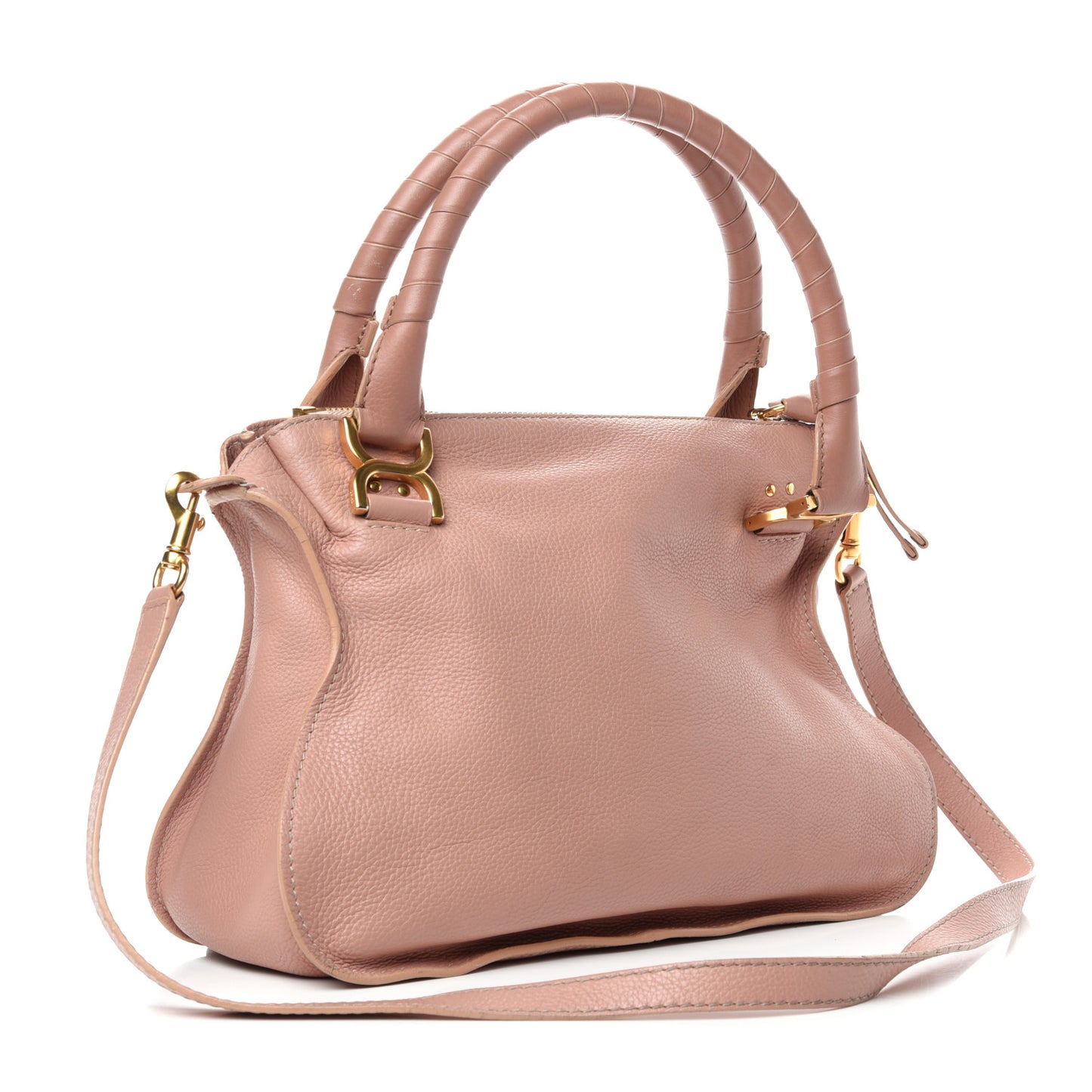 Calfskin Medium Marcie Satchel Anemone Pink
