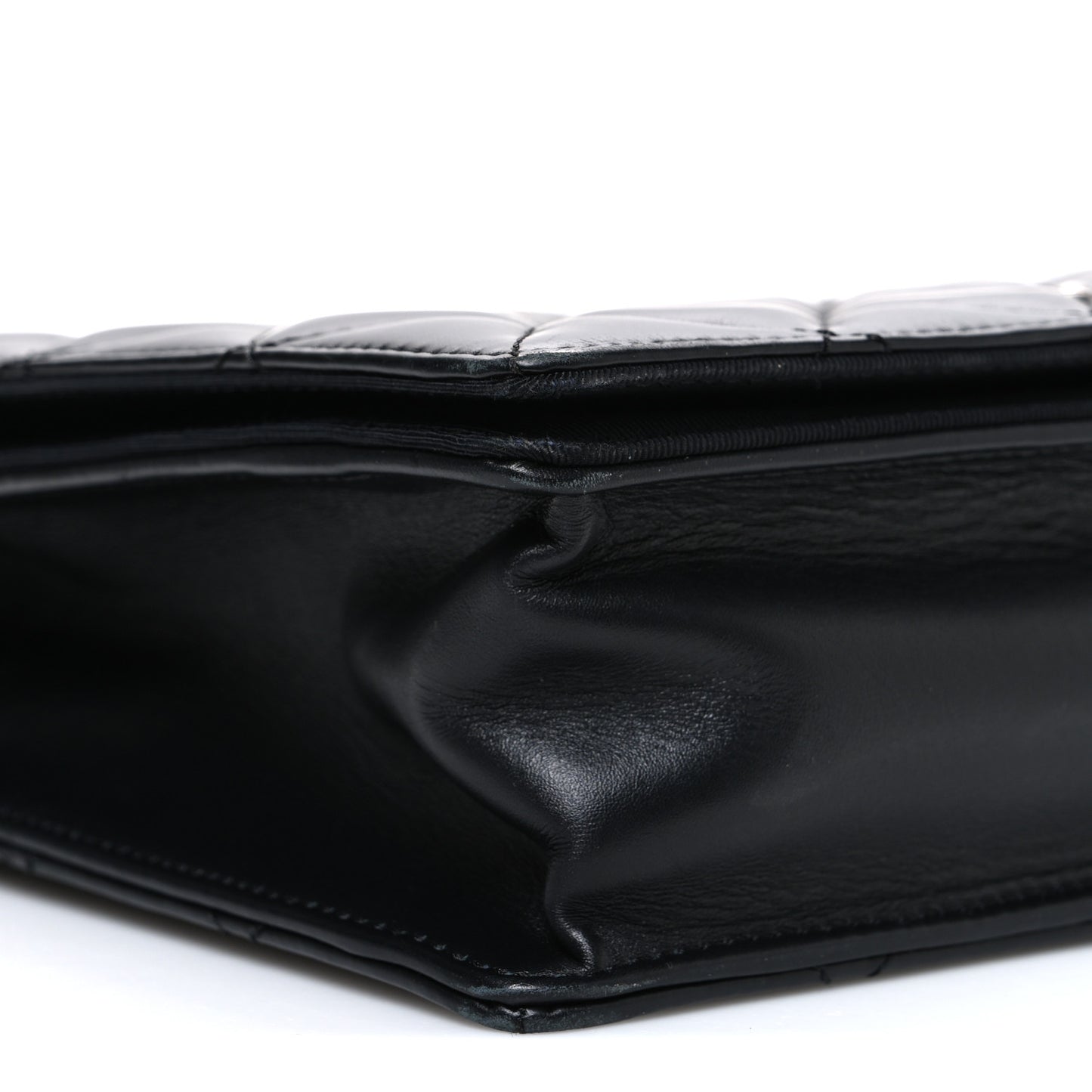 Calfskin Quilted Ballerine Flap Black