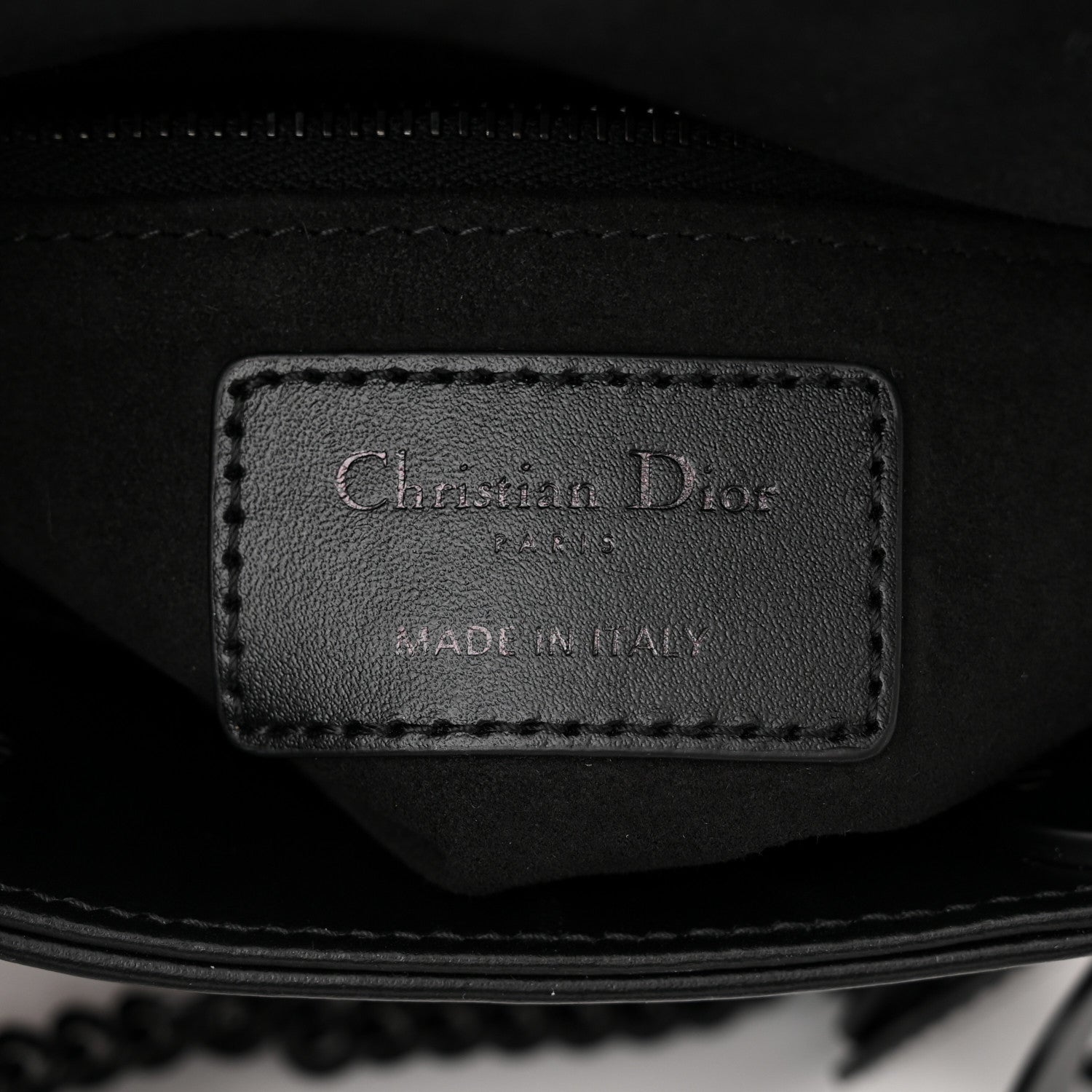 Christian Dior Calfskin Diamond Cannage Mini Lady Dior Black 6 of 12