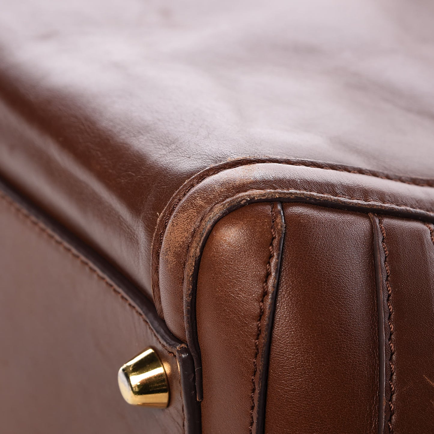 Calfskin Farida Shopping Bag Havane