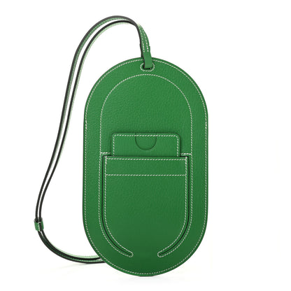 Hermes Chevre Mysore Verso In-The-Loop Phone To Go GM Case Bamboo Celeste 1 of 7