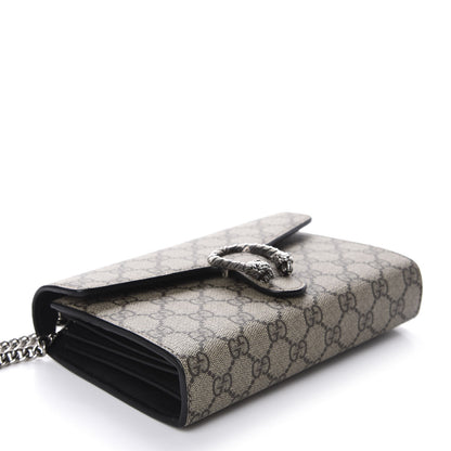 Gucci GG Supreme Monogram Mini Dionysus Chain Wallet Beige Black 4 of 11