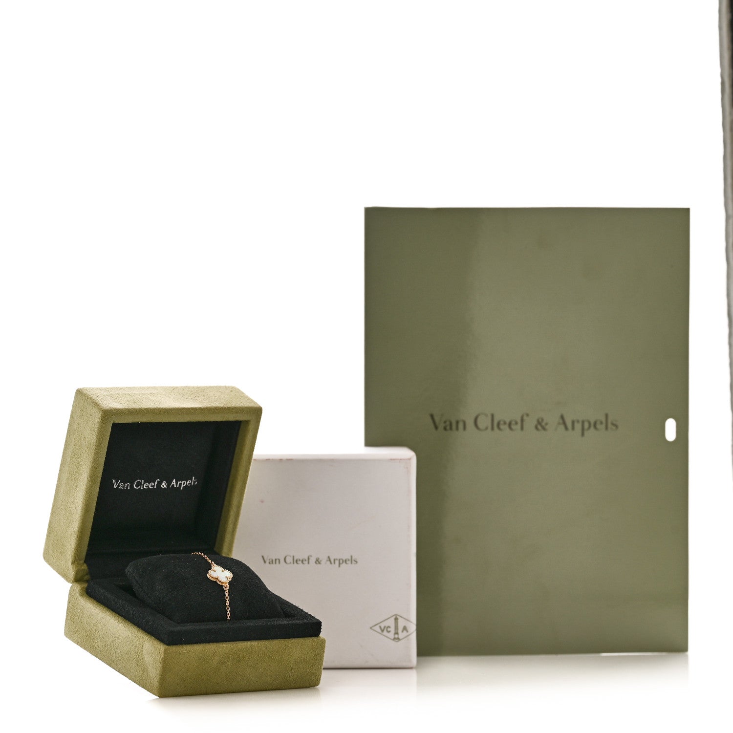 Van Cleef & Arpels 18K Yellow Gold Mother of Pearl Sweet Alhambra Bracelet 5 of 5