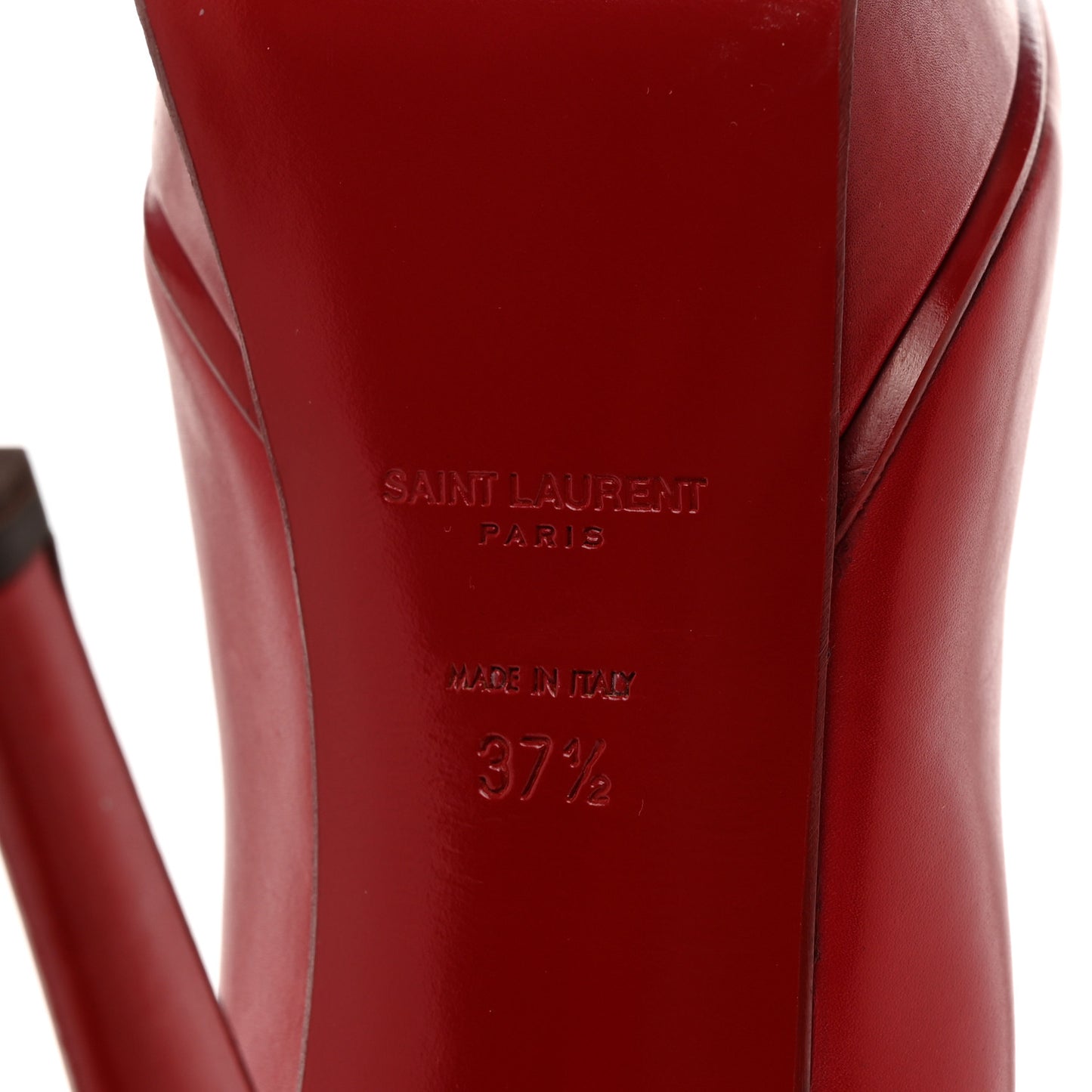 Seta Calfskin Tribute 105 Platform Pumps 37.5 Rouge Orient