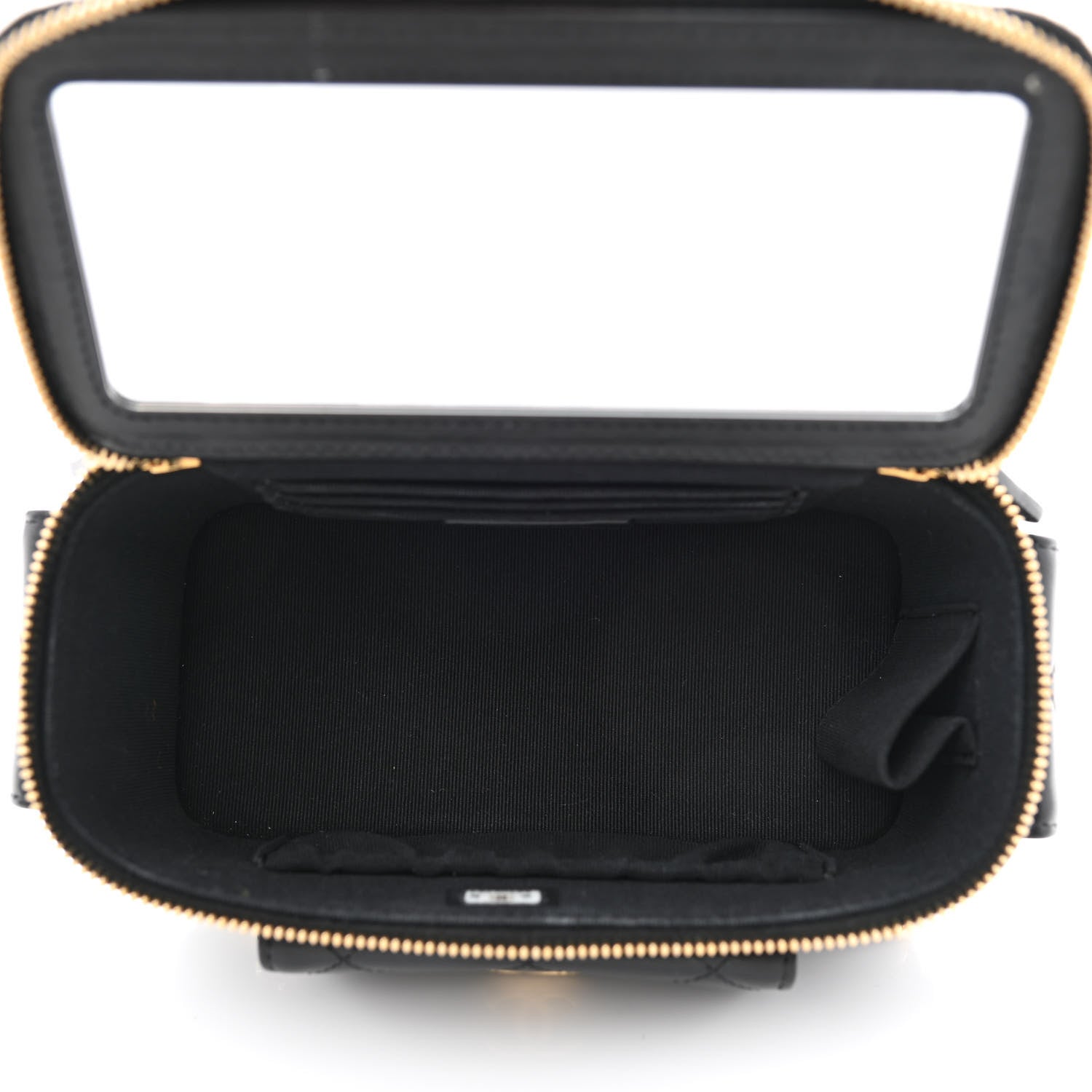 Chanel Lambskin Quilted Polly Pocket East West Top Vanity With Chain Black 5 of 10
