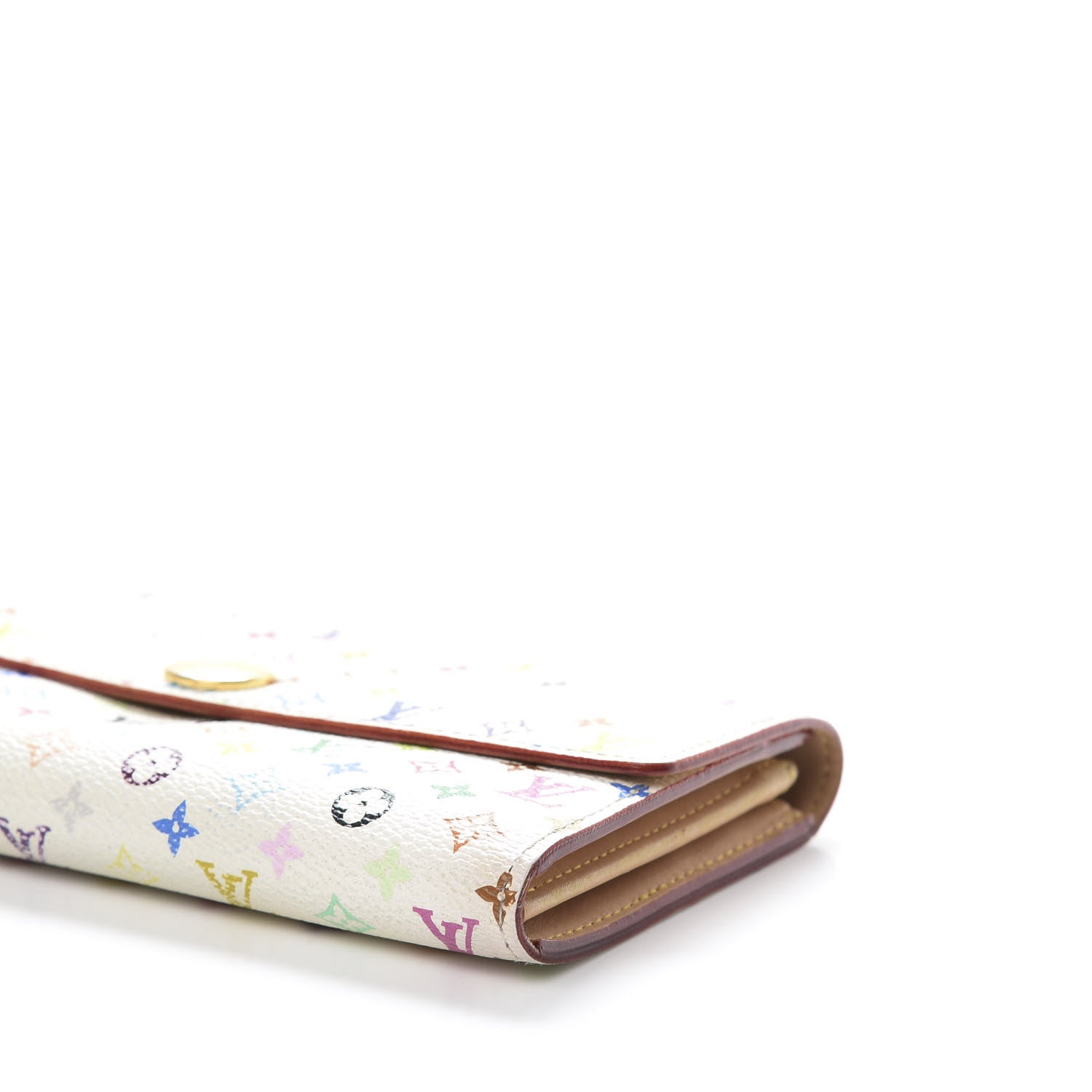 Louis Vuitton Monogram Multicolor Sarah Wallet White 6 of 15