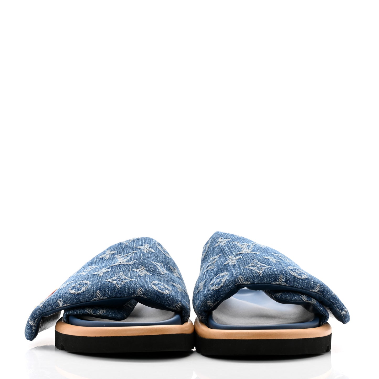 Monogram Denim LV Pool Pillow Flat Comfort Mule 40 Blue
